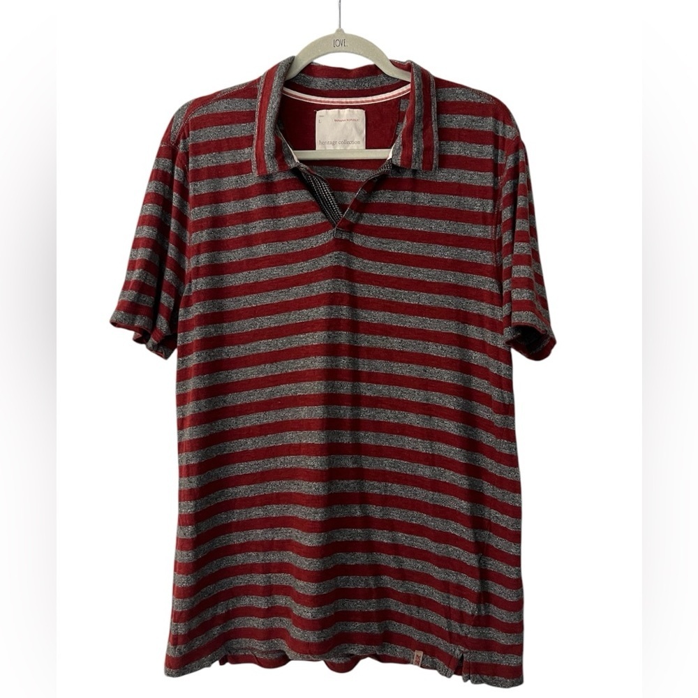 Banana Republic Heritage men’s striped polo, size large tall